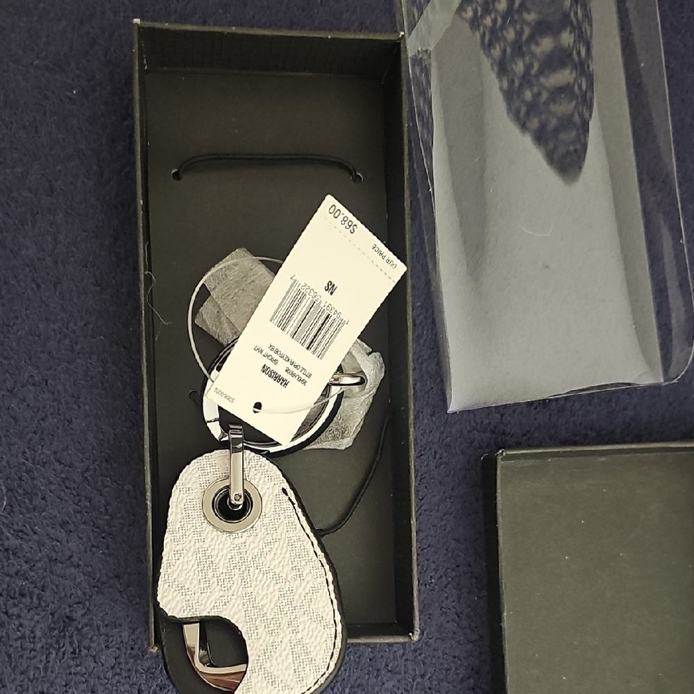 Silver and Black Keychain